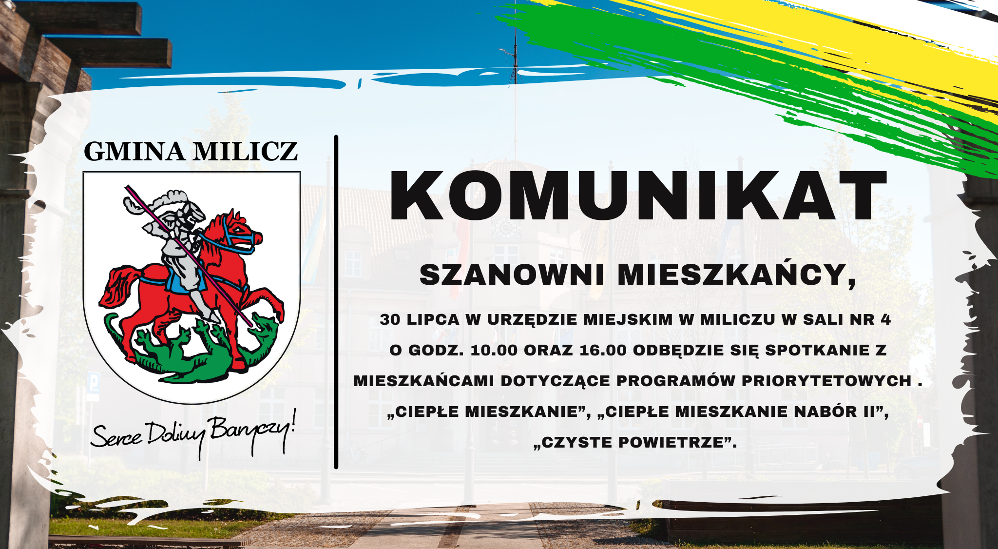 Zapraszamy Mieszkańców na spotkanie dotyczące Programów Priorytetowych.