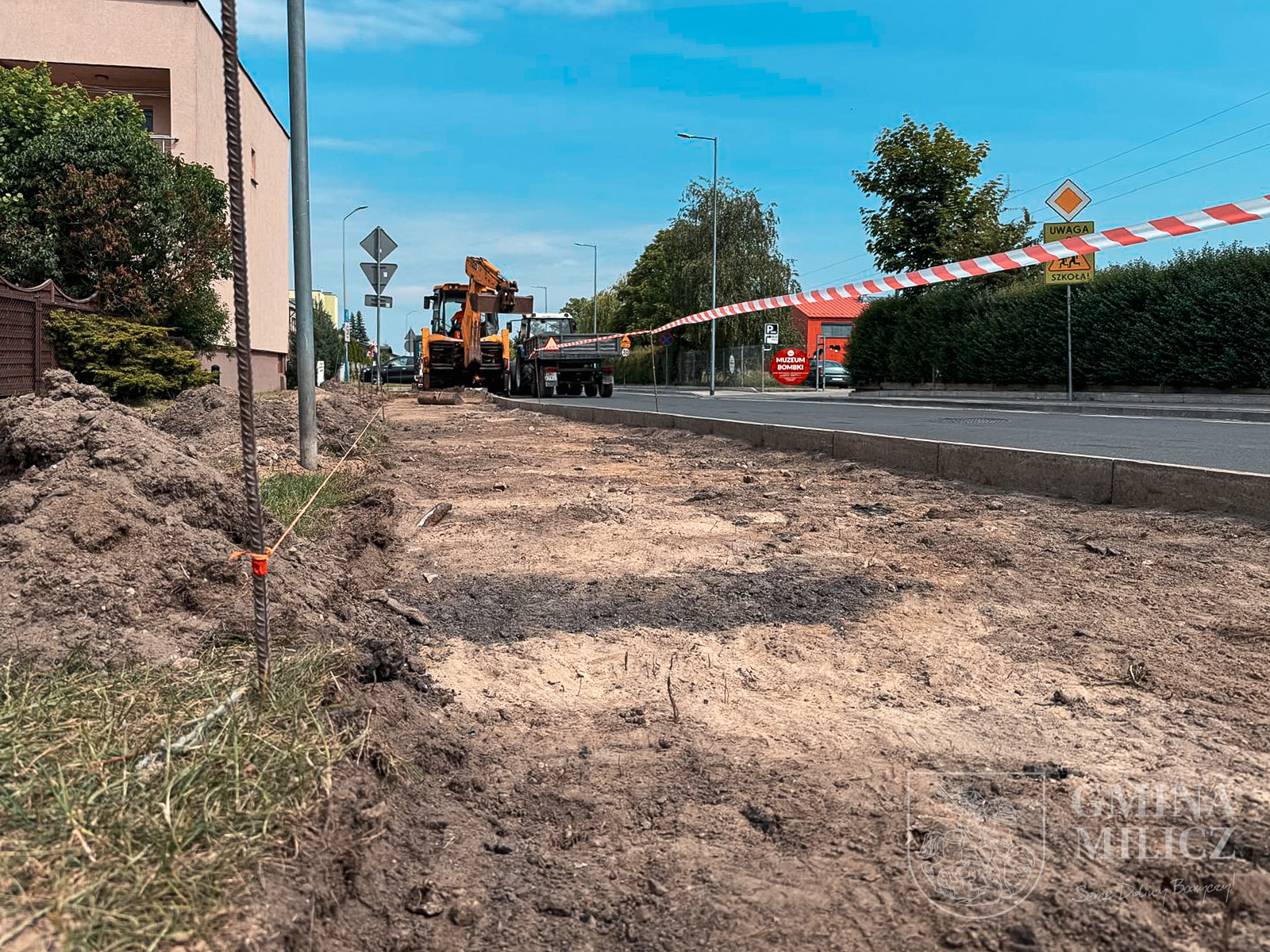 Budowa chodnika na ulicy Dąbrowskiego
