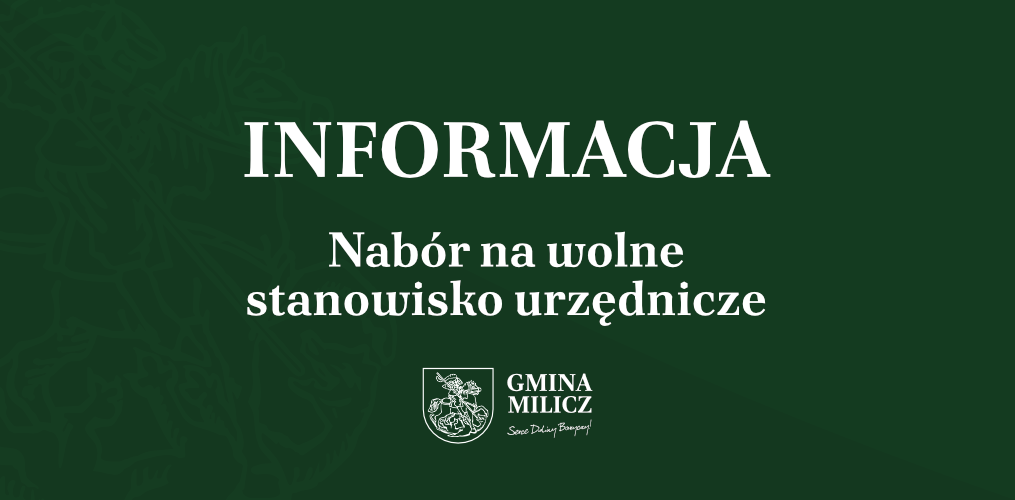 Nabór na wolne stanowisko urzędnicze