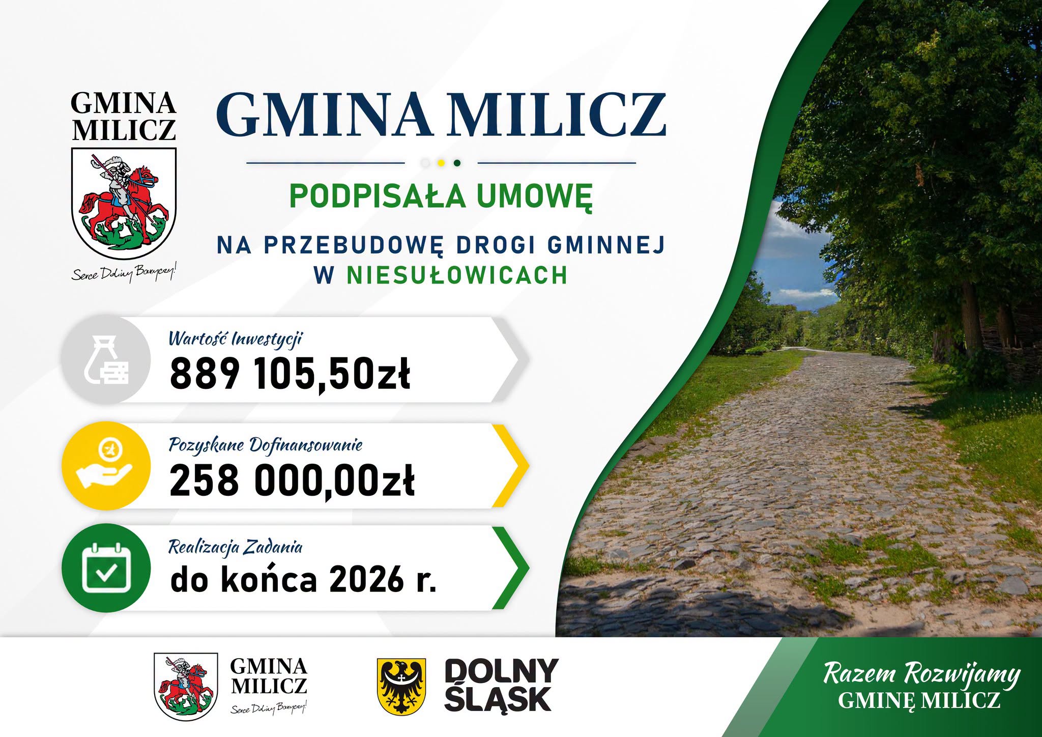 Podpisano umowę na przebudowę drogi w Niesułowicach