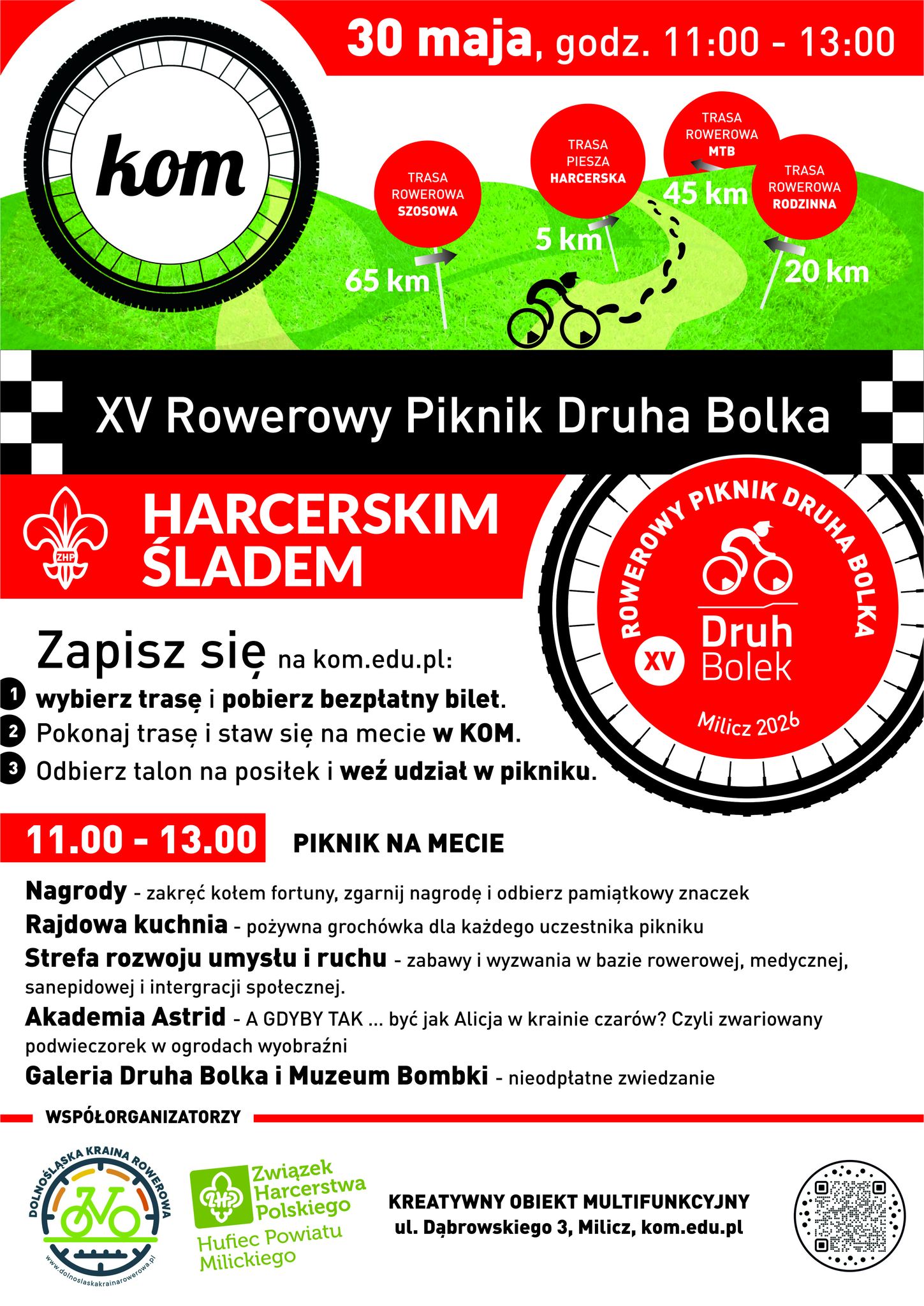 XV Rowerowy Piknik Druha Bolka w Miliczu – 30 maja 2026 – zapraszamy!