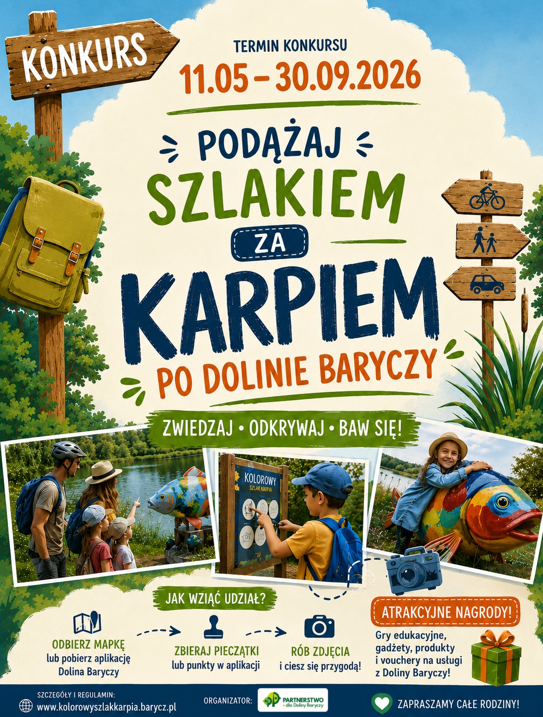 Konkurs na kolorowym  szlaku karpia!
