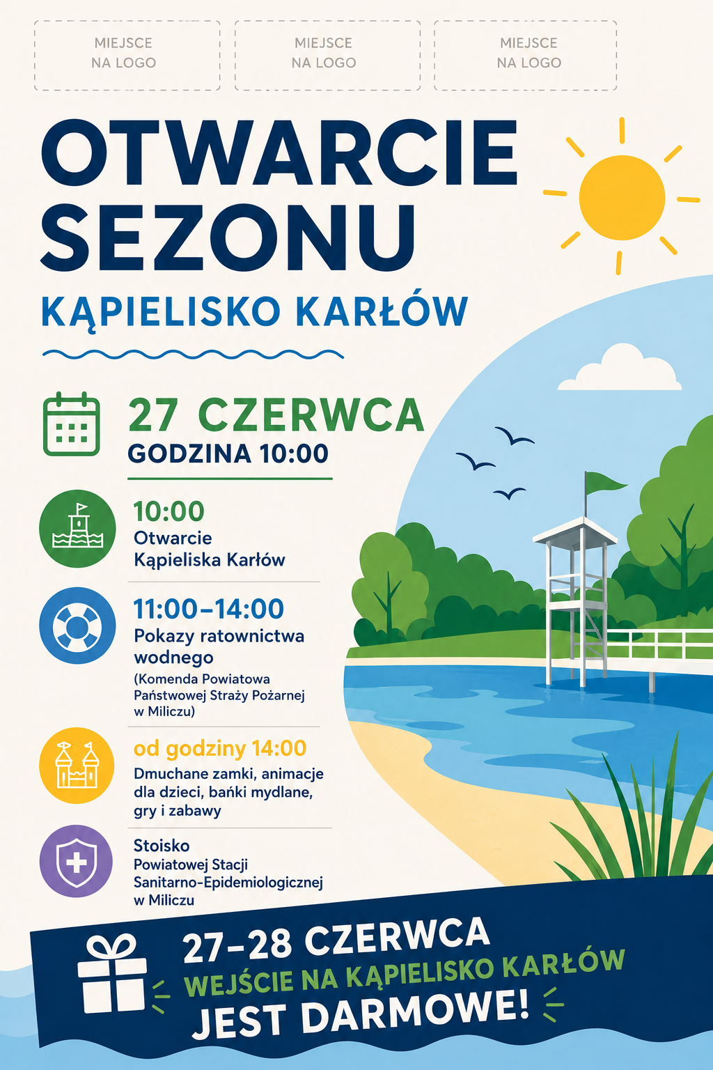 OSiR Milicz otwiera sezon na Kąpielisku Karłów!